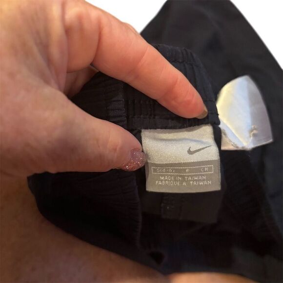 Vintage 90s Nike Men's Blue Nylon Sweat Shorts Mini Swoosh Size S - Picture 5 of 9